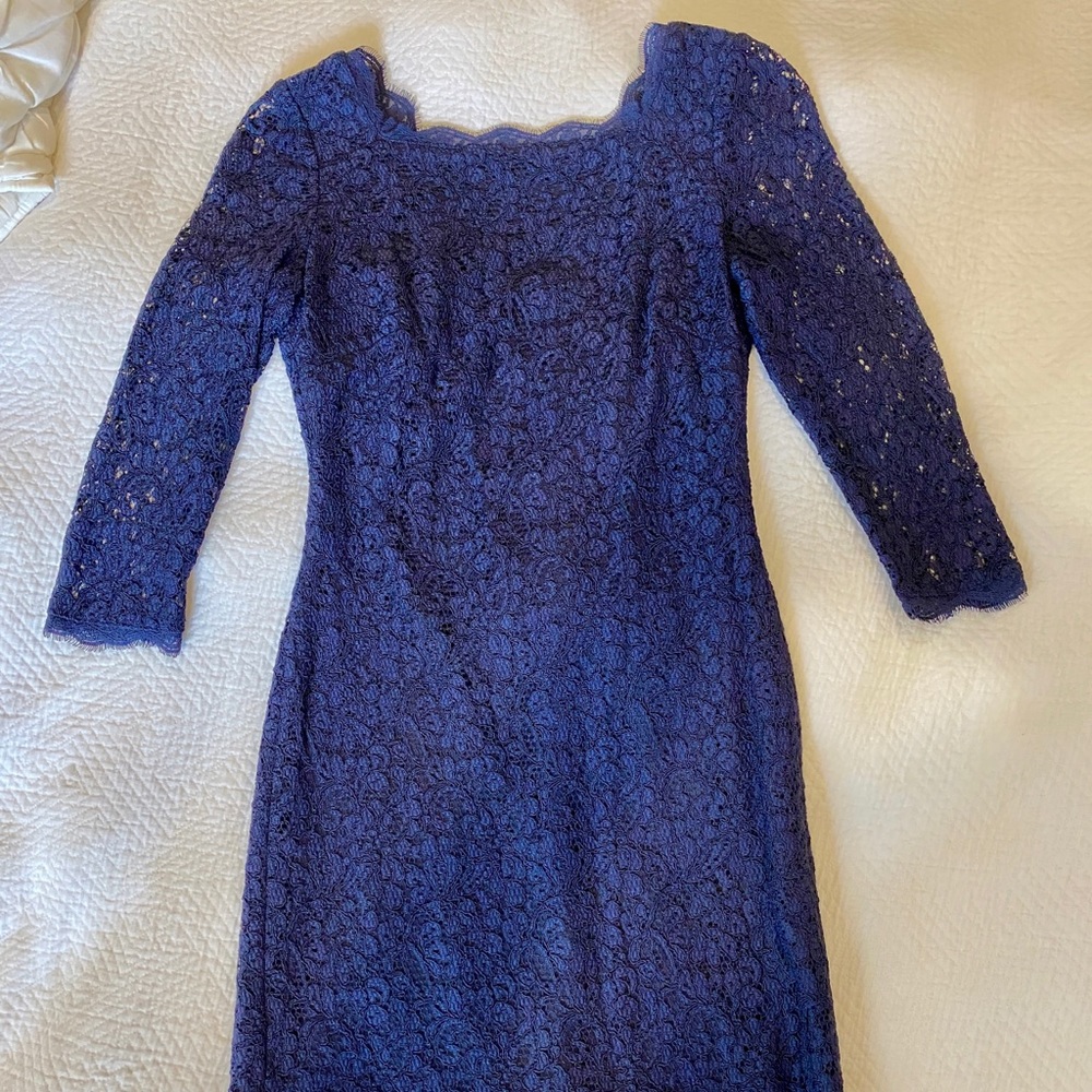 Adrianna Papell Lace Navy Dress